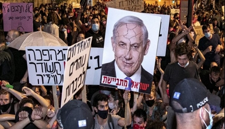 Netanyahu Karşıtı Protestolar 21 Haftadır Devam Ediyor