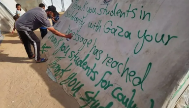 Gazze'deki Filistinliden ABD'deki Öğrencilere Teşekkür