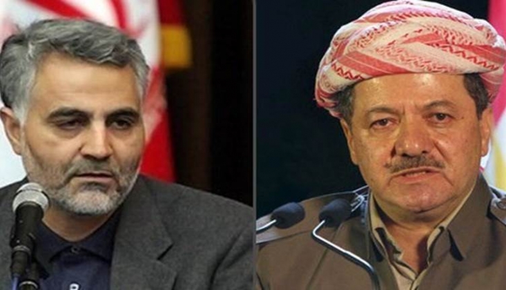 Barzani: Kasım Süleymani Kürtlere Cömertçe Yardım Etti