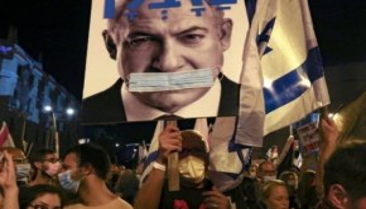  İşgal Altındaki Filistin'de Netanyahu'ya Karşı Kitlesel Gösteriler