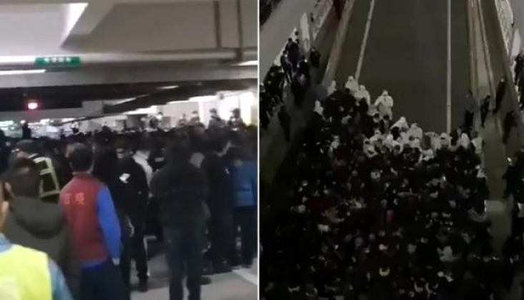 Çin'den Şok Görüntüler! Karantinaya Alınmak İstenen 14 Bin Kişi Kaçmaya Çalıştı