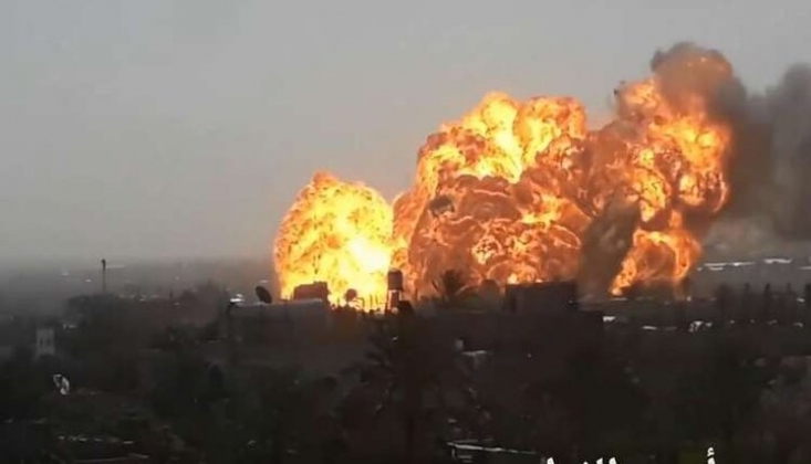 Siyonist İsrail, Gazze'de Filistin Kızılay'ı Karargâhını Bombaladı