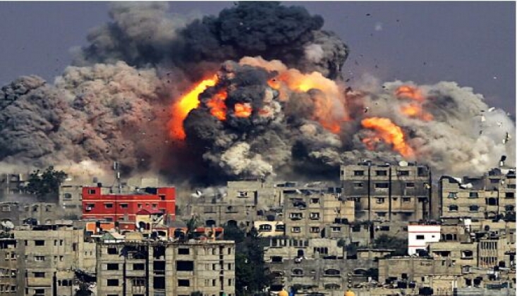 Soykırımcı İsrail’in Gazze Katliamı Sürüyor; Çok Sayıda Binayı Havaya Uçurdu