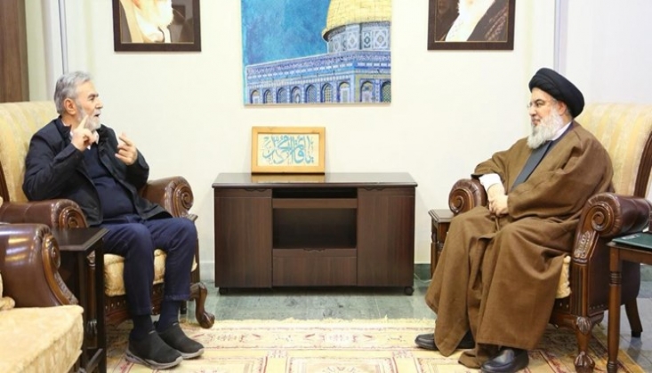 İslami Cihat Genel Sekreteri, Seyyid Hasan Nasrallah ile Görüştü