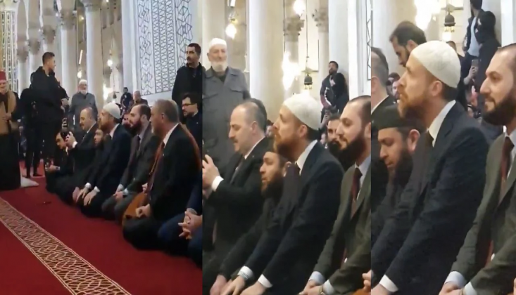 Bilal Erdoğan Terör Örgütü Lideri Şara ile  Emevi Camii'nde