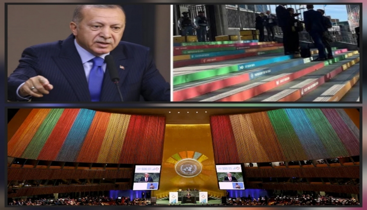 Erdoğan’dan BM’deki LGBT Renklerine Tepki