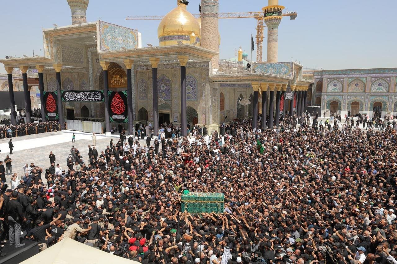 Kâzımeyn’de İmam Cevad (a.s) İçin Sembolik Cenaze Töreni
