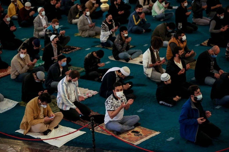 Ayasofya Camii'nde Bayram Namazı Kılındı